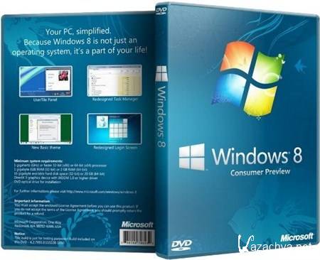 Microsoft Windows 8 Consumer Preview RU "SM" (x86/x64/) (14.03.2012)