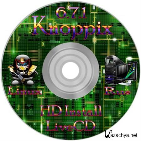 KNOPPIX 6.7.1 Live System i386 + x86 x64 (2xCD+1DVD)