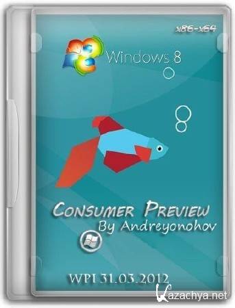 Microsoft Windows 8 Consumer Preview 32/64-bit DVD beta WPI 31.03.2012