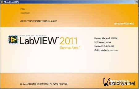 LabVIEW 2011 sp1 + NI-DAQmx 9.5 + NI-VISA 5.1.2 + Device Drivers 2012