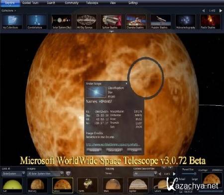 Microsoft WorldWide Space Telescope v3.0.72 Beta