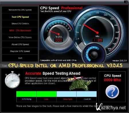CPU Speed Intel or AMD Professional v3.0.4.5