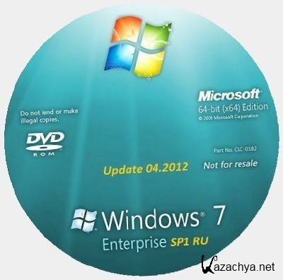 Microsoft Windows 7 Enterprise SP1 RU x64 Lite & Mini (19.04.2012)