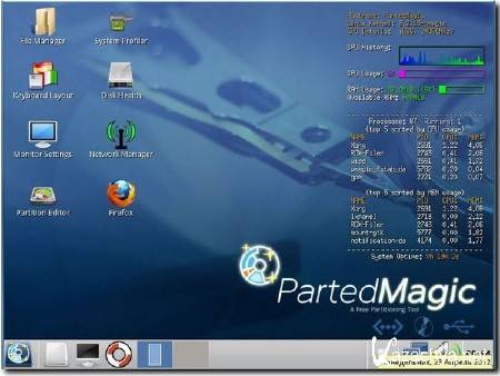 Parted Magic OS 2012.04.21 (ML/RUS) 2012