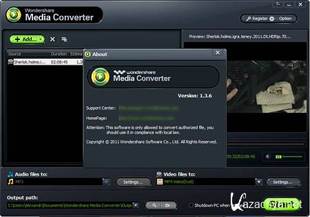  Wondershare Media Converter 1.3.6 (2012) 