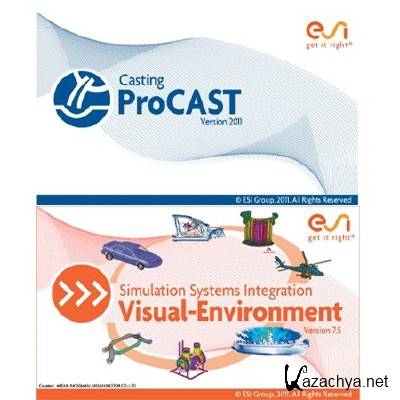 ESI ProCAST 2011.0 x86+x64 + ESI Visual Environment v7.5 for Windows x86+x64 (2011)
