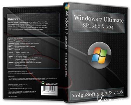 Windows 7 Ultimate SP1 VolgaSoft v 2.3 - v 1.6 (86/x64/2012/RUS)