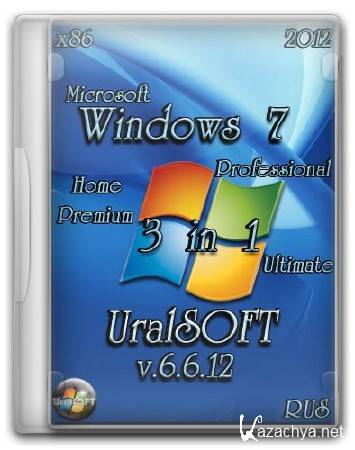 Windows 7 x86 UralSOFT 3 in 1 v.6.6.12 (RUS/2012)