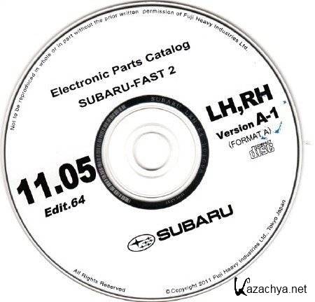 Subaru Fast Eur 05/2011      / Subaru Fast Eur 05/2011 parts catalog Subaru European market