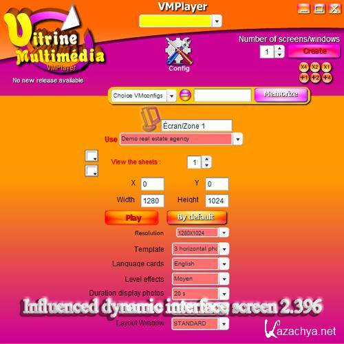 Influenced dynamic interface screen 2.396