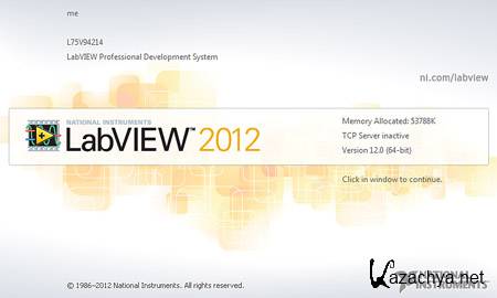 LabView 2012 (Windows 64 bit) 12.0