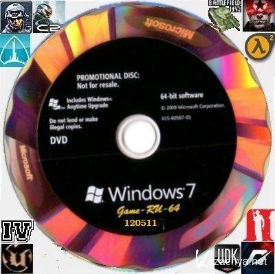 Microsoft Windows 7 Game-RU & EN-RU 64 Lite Update 29.05.2012