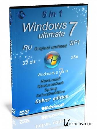 Windows 7 Ultimate SP1 x86 5 in 1 by GOLVER (10.2012/RUS)