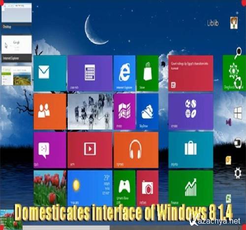 Domesticates interface of Windows 8 1.4