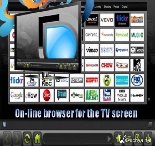 On-line browser for the TV screen