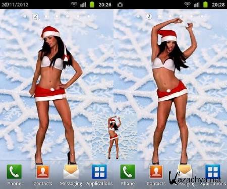 Sexy Miss Santa Dancing LWP v1.03 (Android)