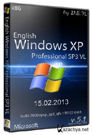 English Windows XP Professional SP3 VL with updates on 15.02.2013