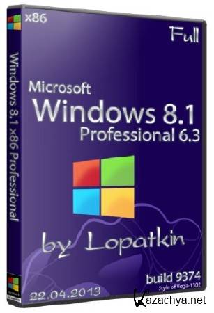 Microsoft Windows 8.1 Pro 6.3 build 9374 Full by Lopatkin (x86/RU/EN/22.04.2013)