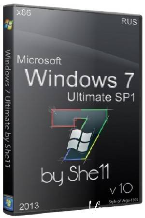 Windows 7 x86 OEM Ultimate DVD SP1 AHCI by She11 v 1.0 (RUS/2013)