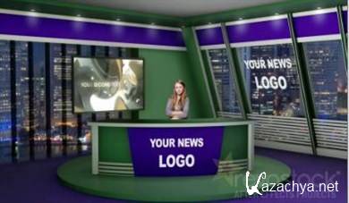 After Effects Project  Virtual News Studio Set 3D - revo