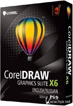 CorelDRAW Graphics Suite X6 v.16.1.0.843 SP1 Retail (2013/Rus/by Krokoz)
