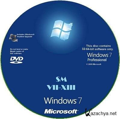 Microsoft Windows 7 SP1 Professional x86-x64 RU SM VII-XIII 