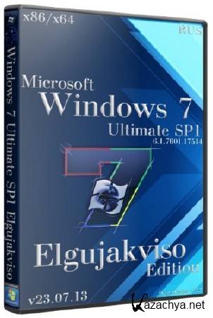 Windows 7 Ultimate SP1 x86/x64 Elgujakviso Edition v23.07.13 (2013/RUS)