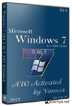 Windows 7 x64 4 in 1 AIO Activated by Vannza (RUS/2013)