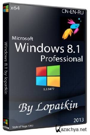 Microsoft Windows 8.1 Pro 6.3.9477 64 (CN/ENG/RUS/2013)