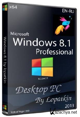 Microsoft Windows 8.1 Pro 6.3.9477 64 Desktop PC (RUS/ENG/2013)