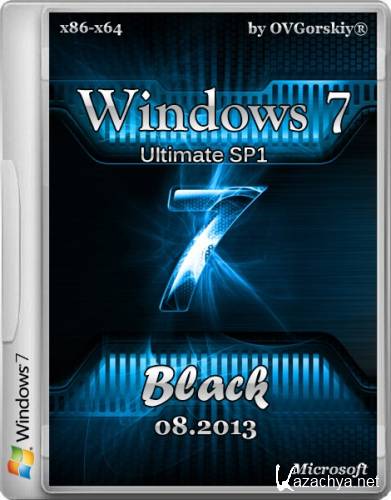 Windows 7 Ultimate x86/x64 SP1 Black by OVGorskiy 08.2013 (2 DVD/RUS)