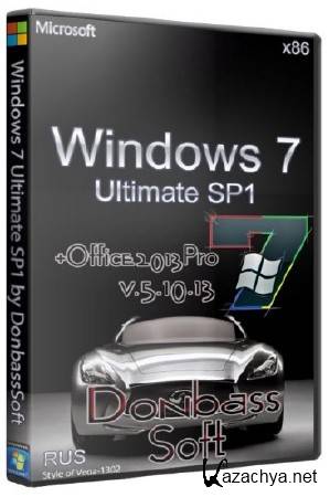 Windows 7 Ultimate SP1 x86 DS Office 2013 Pro v.5.10.13 (RUS/2013)