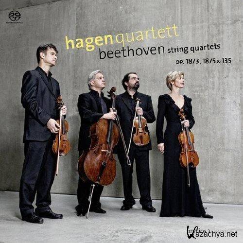 Hagen Quartett. Ludwig van Beethoven String Quartets: Op. 18/3, 18/5 & 135 (2013) 