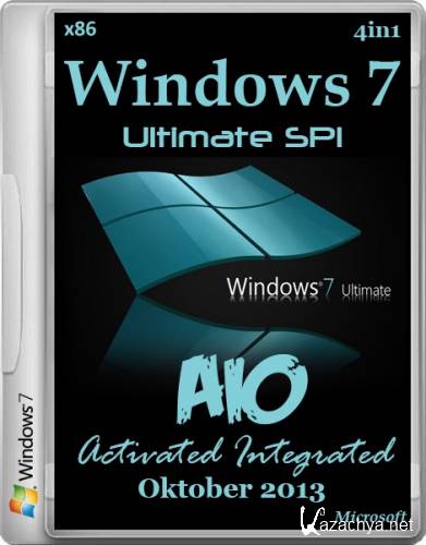 Windows 7 x86 SP1 4in1 AIO Activated Integrated Oktober 2013 (ENG/RUS)