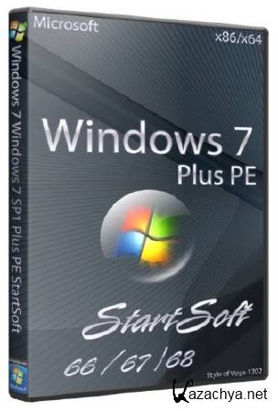 Windows 7 SP1 x86/x64 Plus PE StartSoft v66/67/68 (RUS/2013)