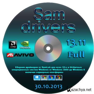 SamDrivers 13.11 Full -    Windows (DriverPack Solution 13.0.395 / Drivers Installer Assistant 5.10.29 / DriverX 3.05 [Rus / Multilang]