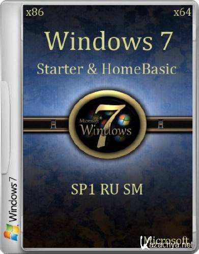 Microsoft Windows 7 Starter x86 & HomeBasic x64 SP1 SM (2013/RUS)