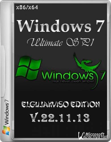 Windows 7 Ultimate SP1 Elgujakviso Edition v.22.11.13 (x86/x64/RUS)