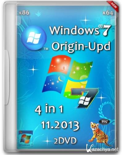 Windows 7 SP1 x86/x64 Ru 4 in 1 Origin-Upd 11.2013 by OVGorskiy 2DVD (RUS/2013)