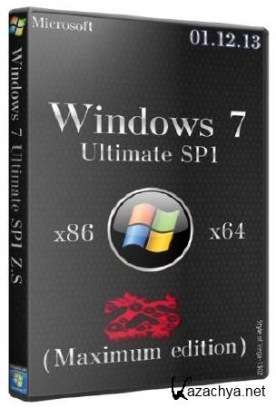 Windows 7 Ultimate SP1 x86/x64  Z.S (Maximum Edition) v.01.12.13 (RUS/2013)