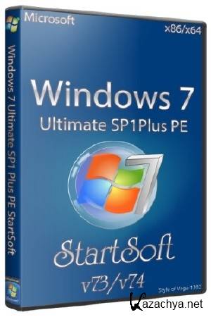Windows 7 Ultimate SP1 x86/x64 Plus PE OFFICE 2003/2013 StartSoft v73/v74 (RUS/2013)