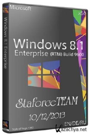 Windows 8.1 Build 9600 Enterpsise StaforceTEAM 10.12.2013 (x64/RU/EN/DE)