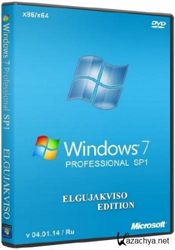 Windows 7 Professional SP1 x86/x64 Elgujakviso Edition v04.01.14 (RUS/2014)