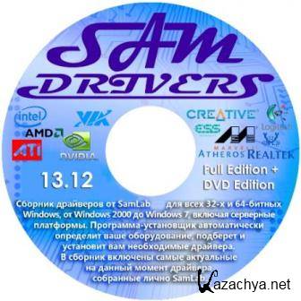 SamDrivers v.13.12 Full Edition + DVD Edition 86+x64