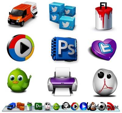 300 icons for RocketDock 1.3.5 by SVLeon [Multi/]