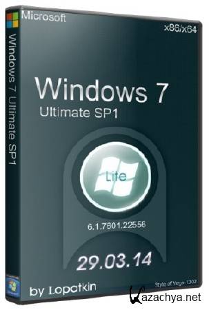 Microsoft Windows 7 Ultimate SP1 86/x64 Lite by Lopatkin (29.03.2014/RUS)