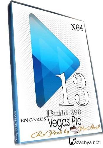 Sony Vegas Pro 13.0 Build 290 ENGRUS
64-bit RePack by PooShock