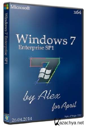 Windows 7 Enterprise SP1 x64 for April by Alex (26.04.2014/RUS)