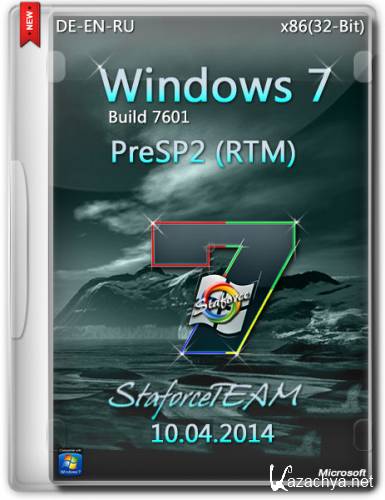 Windows 7 Build 7601 SP1 RTM DE/EN/RU 10.04.2014 StaforceTEAM (x86/2014)