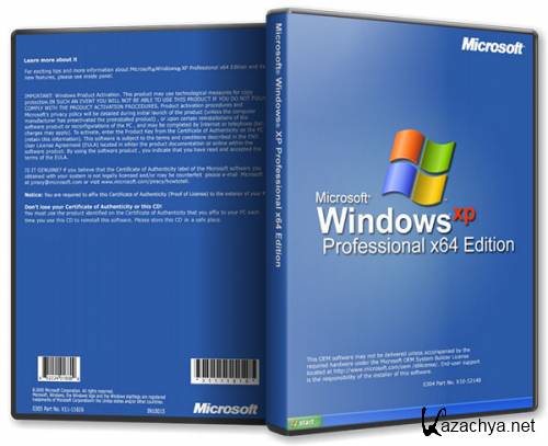 Microsoft Windows XP Professional x64 Edition SP2 VL SATA AHCI v.09.05 (2014/RUS)